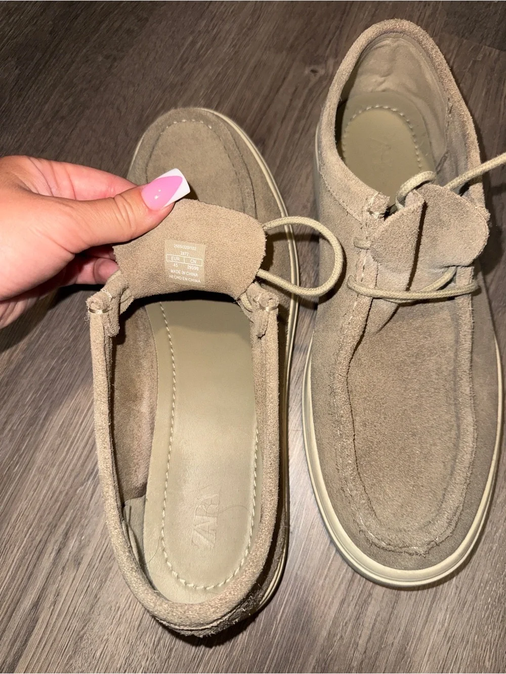 Zara Men's real suede shoes